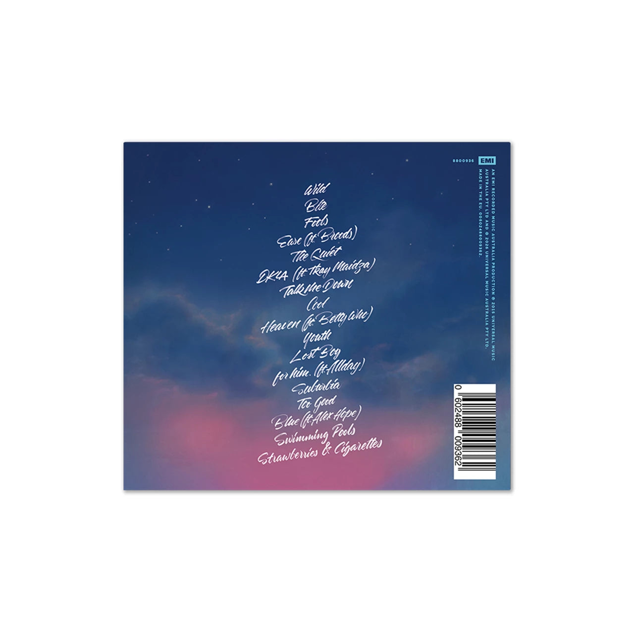 Troye Sivan - Blue Neighbourhood - Ten Years On *CD* back