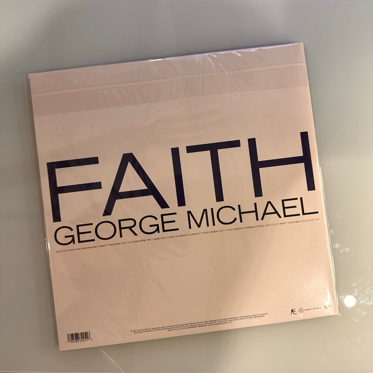 george michael faith red black vinyl back