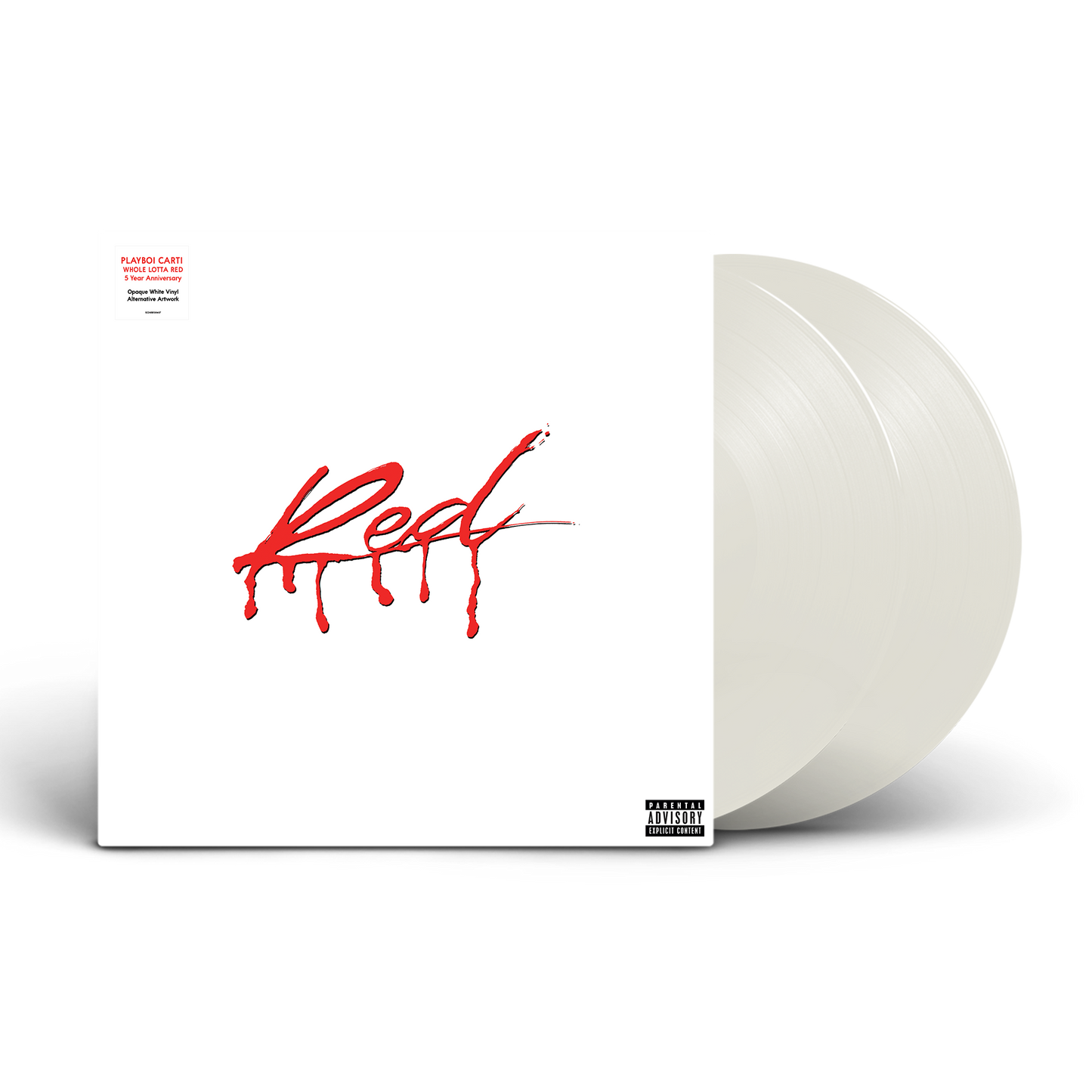PLAYBOI CARTI - Whole Lotta Red (5 Year Anniversary Edition) Rain Cloud White Opaque 2xLP Vinyl