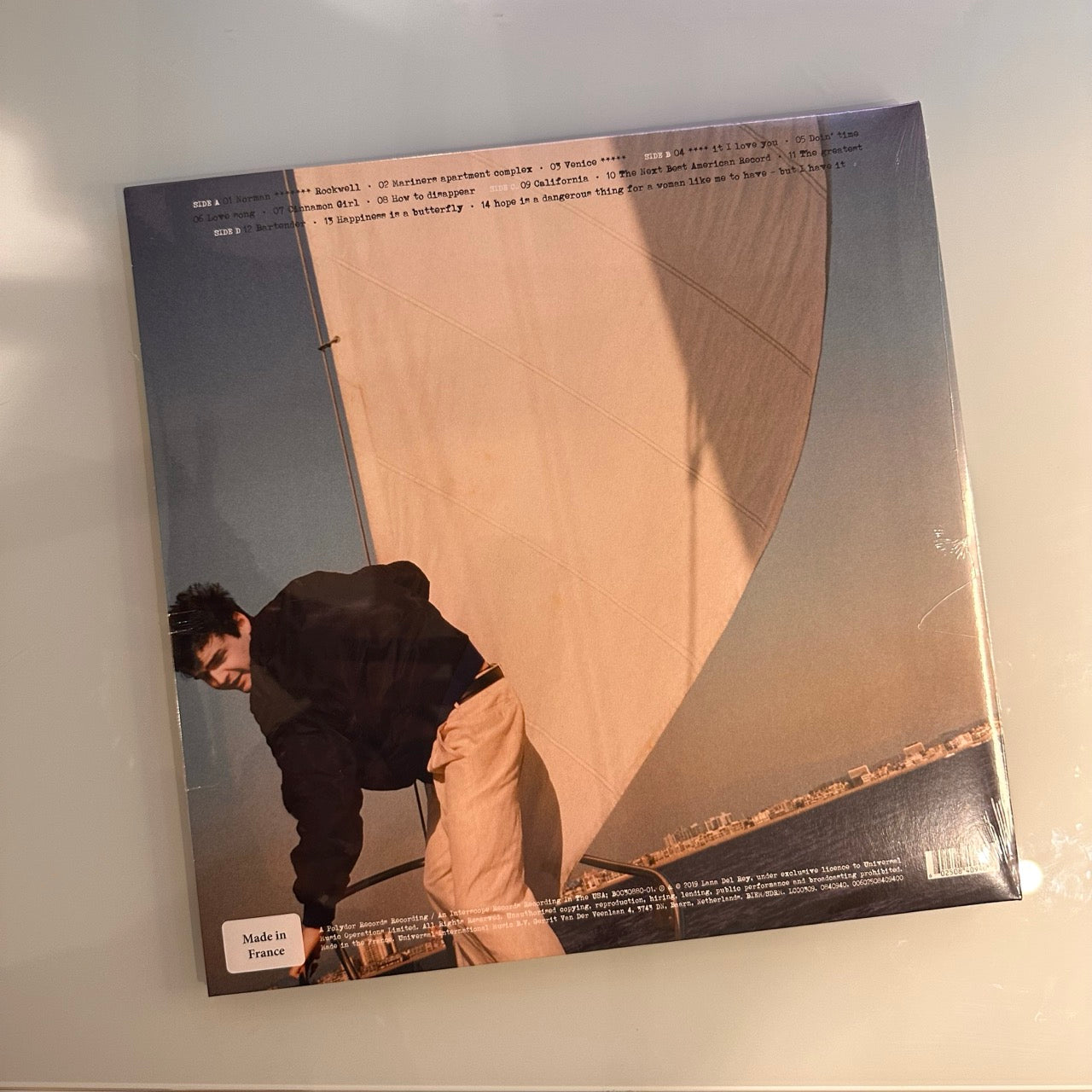 lana del rey NFR! record back cover