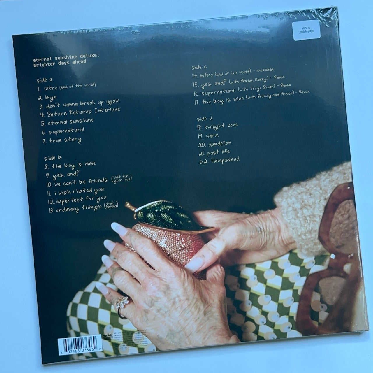 ariana grande eternal sunshine vinyl deluxe back cover