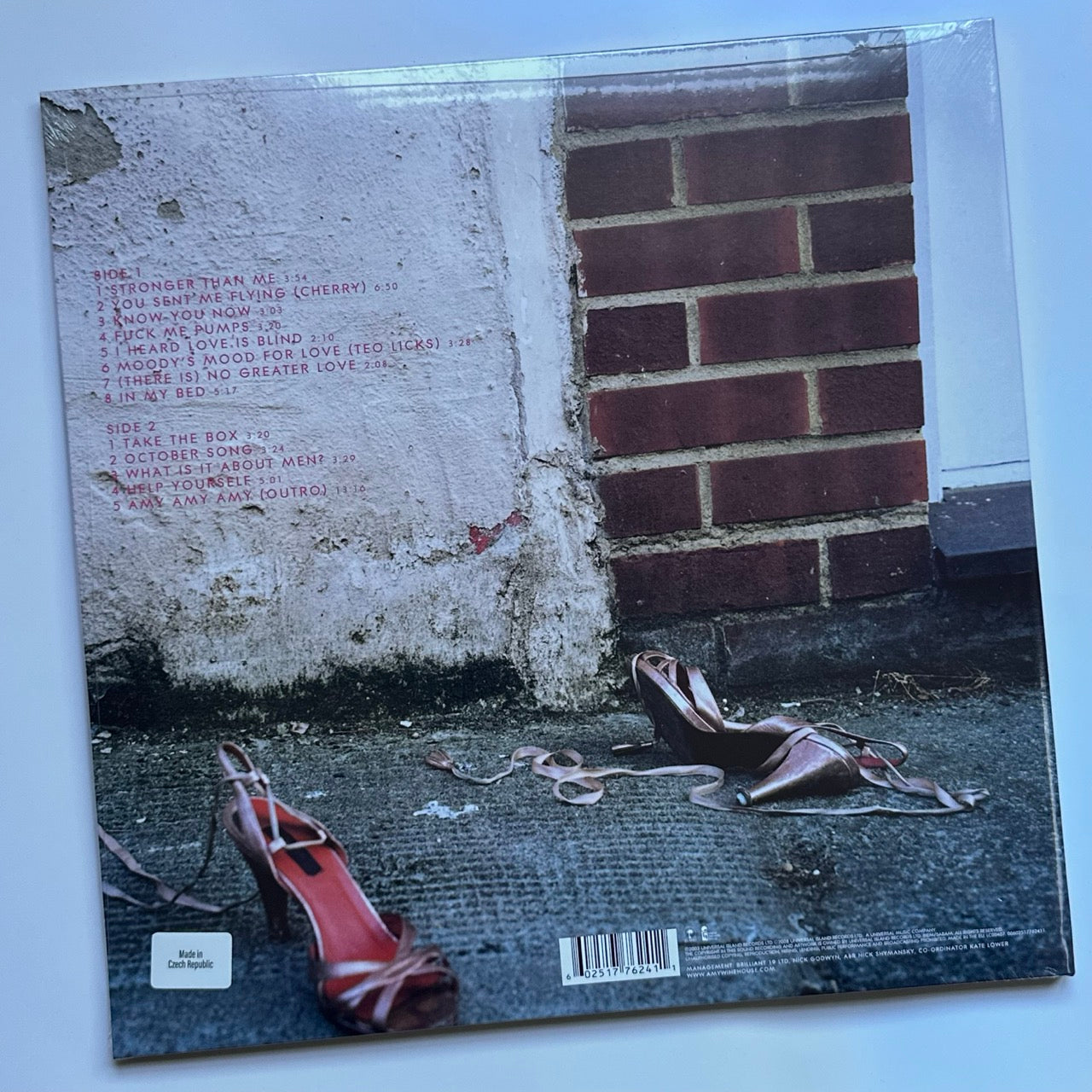 amy winehouse frank album back cover