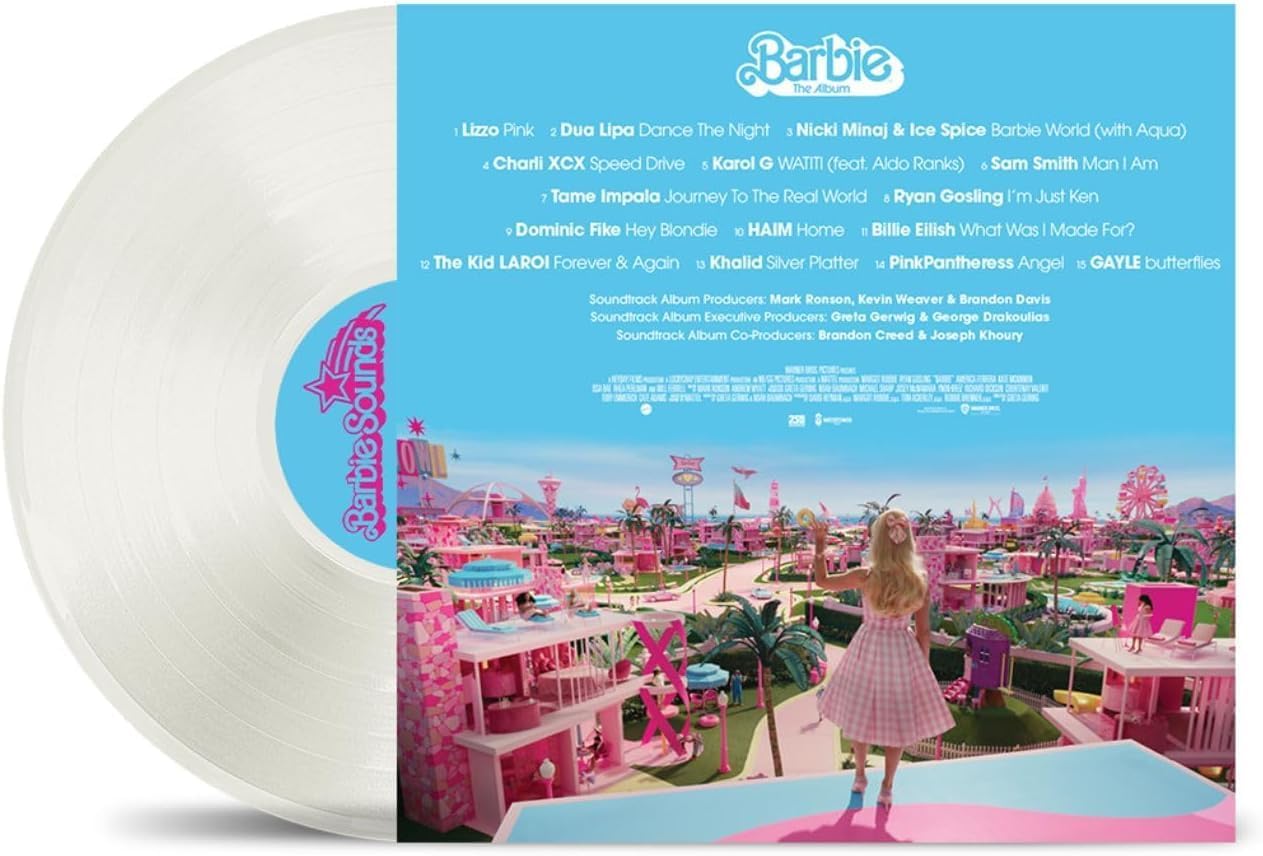 BARBIE - The Album, various artists, milk clear vinyl back cover