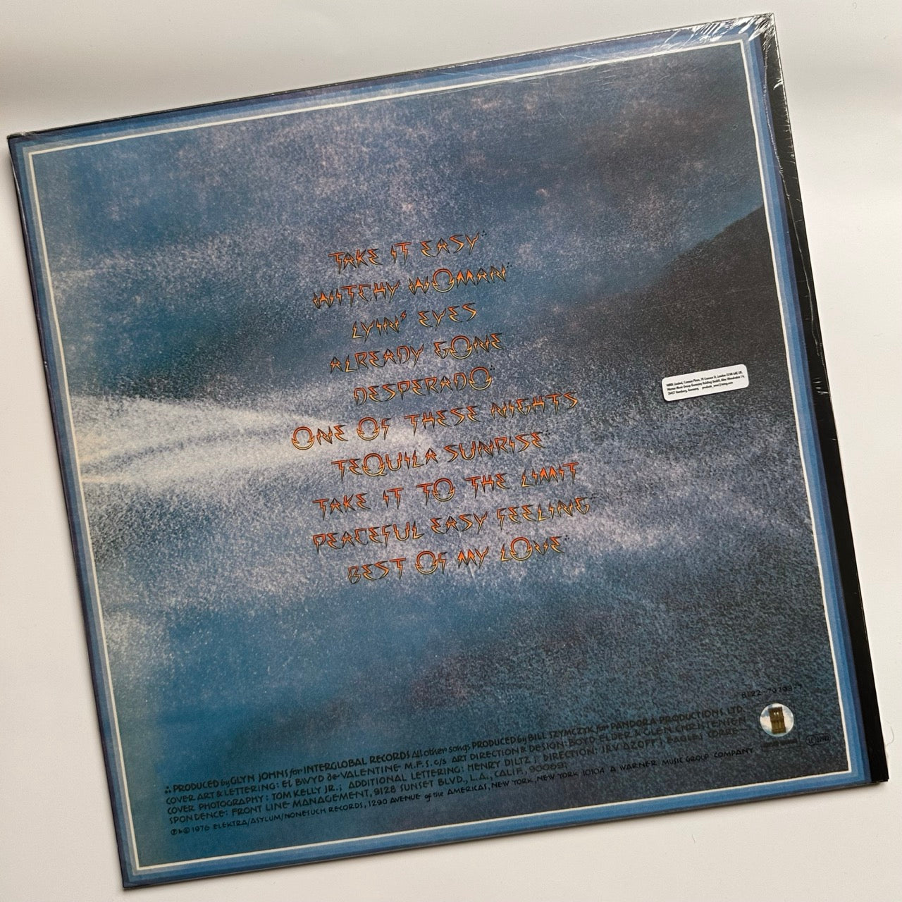 eagles greatest hits back cover of record