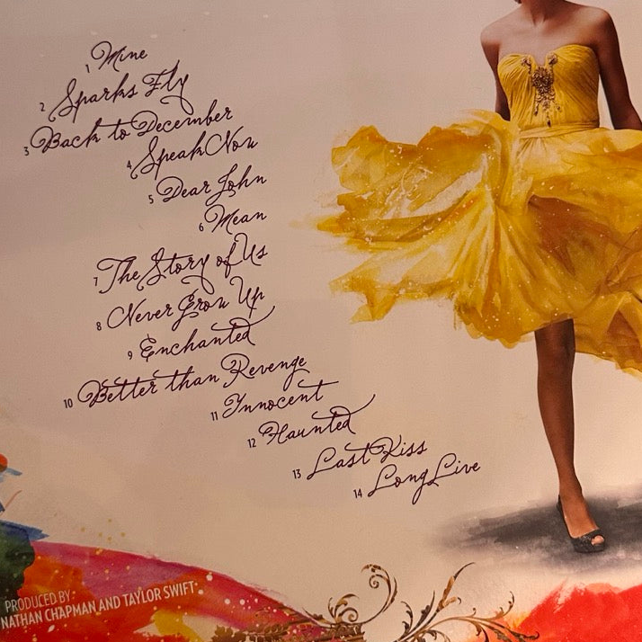 Taylor Swift - Speak Now, 2xlp Vinyl backcover tracklist