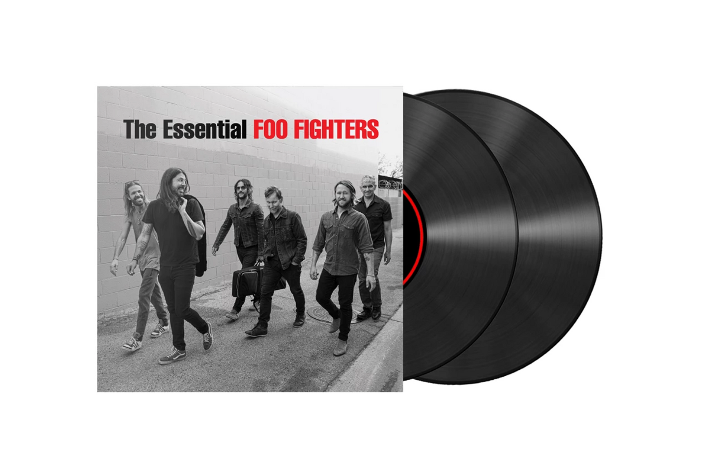 FOO FIGHTERS - The Essential, 2xLP vinyl exploded cover and record image