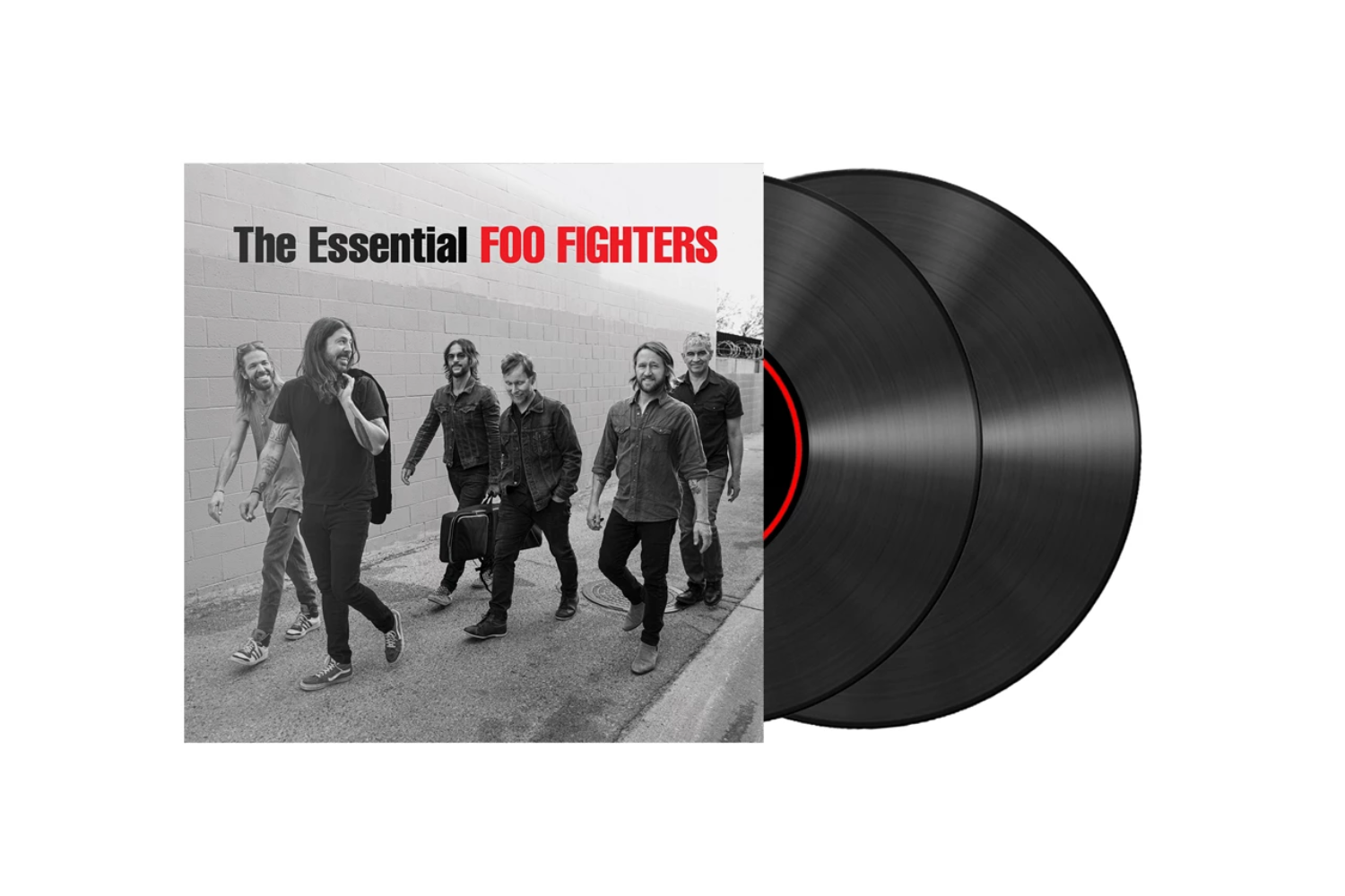 FOO FIGHTERS - The Essential, 2xLP vinyl exploded cover and record image