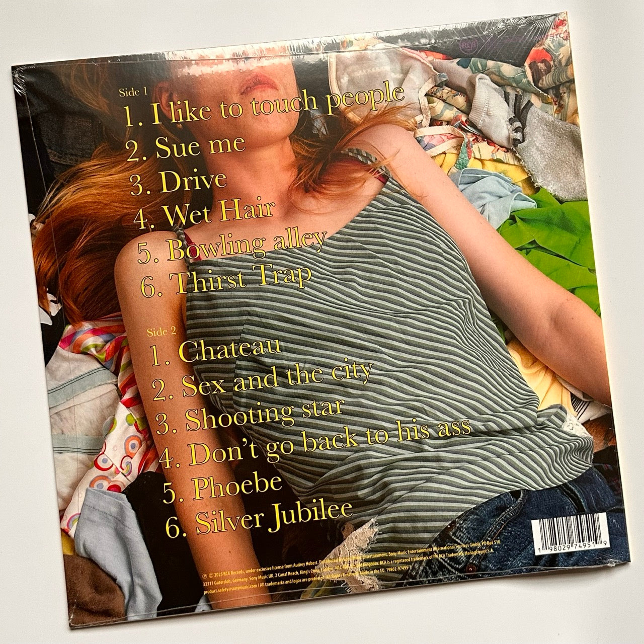 audrey hobert Who's the Clown? vinyl record back cover