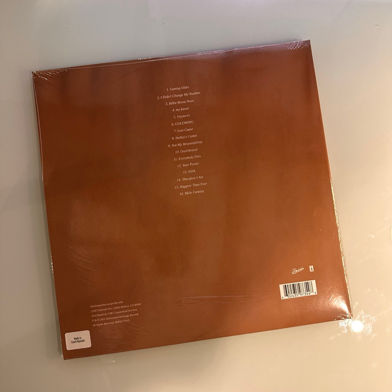 billie eilish happier than ever record back cover