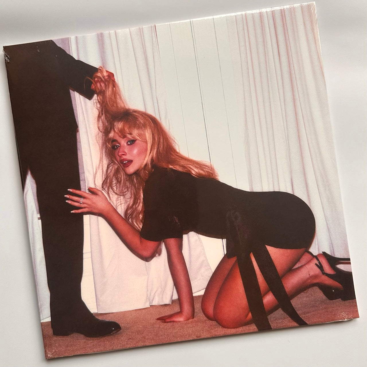 sabrina carpenter man's best friend on blue vinyl