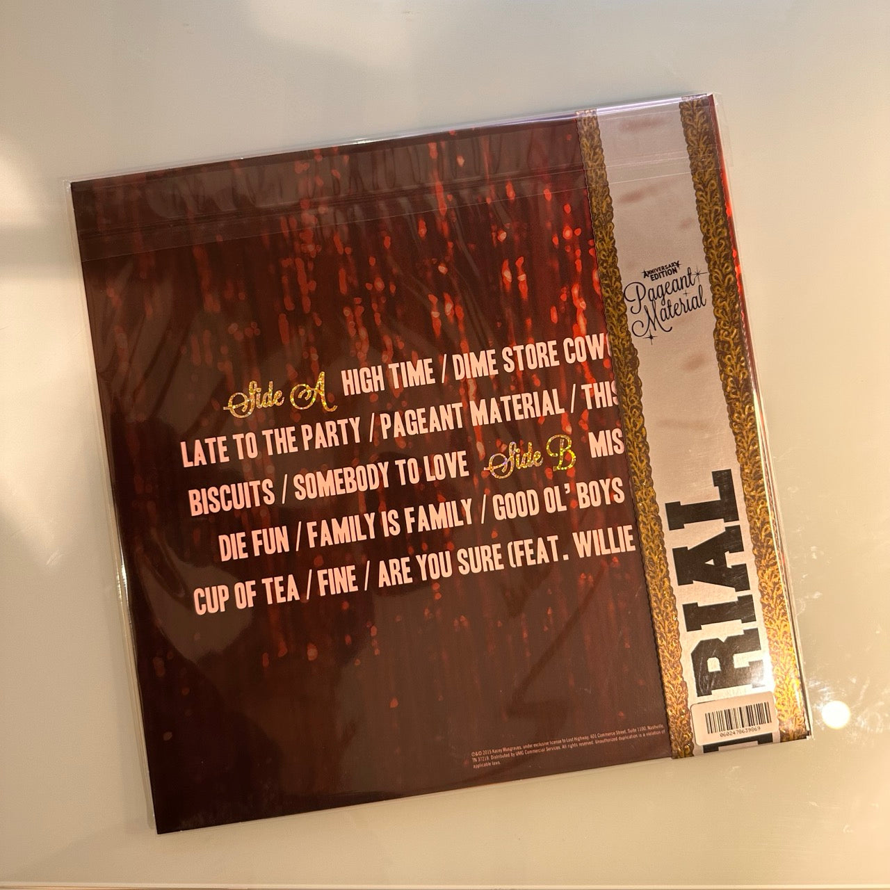 kacey musgraves pageant material lp back 