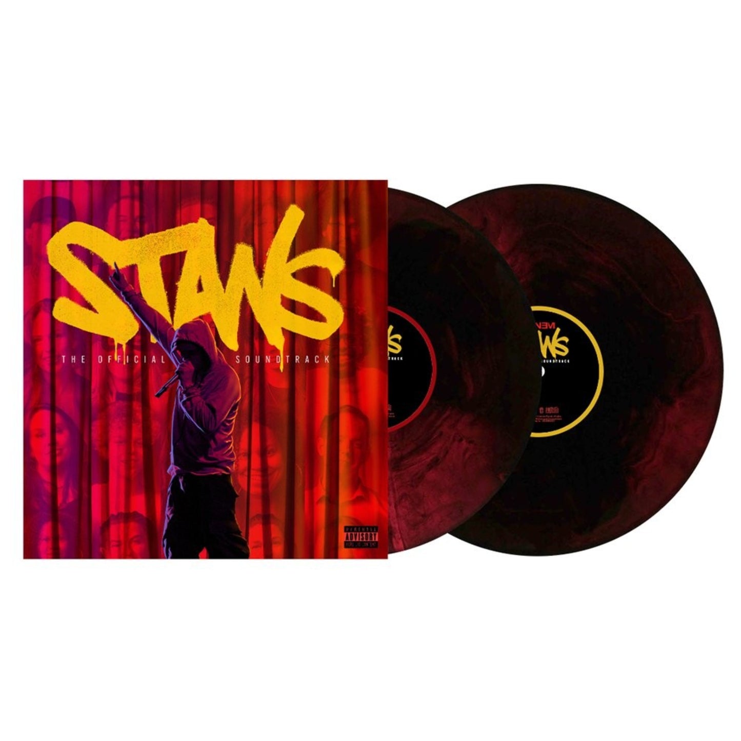 EMINEM - Stans, The Official Soundtrack, ink bleed translucent black + red 2xLP vinyl *PRE-ORDER*