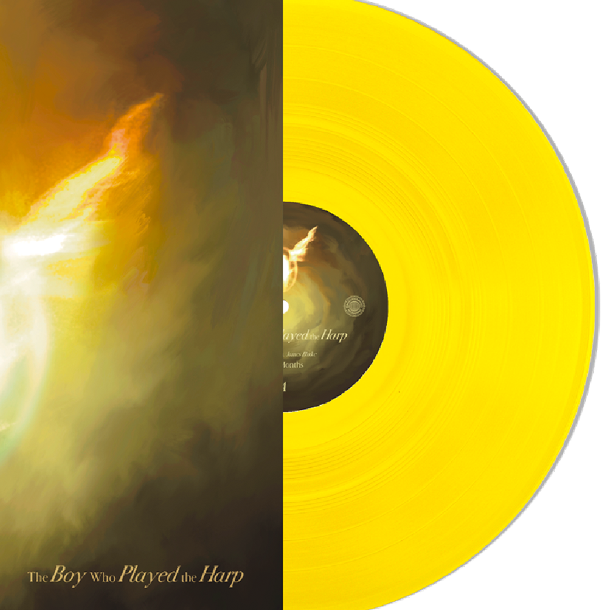 DAVE - The Boy Who Played The Harp, yellow vinyl record detail