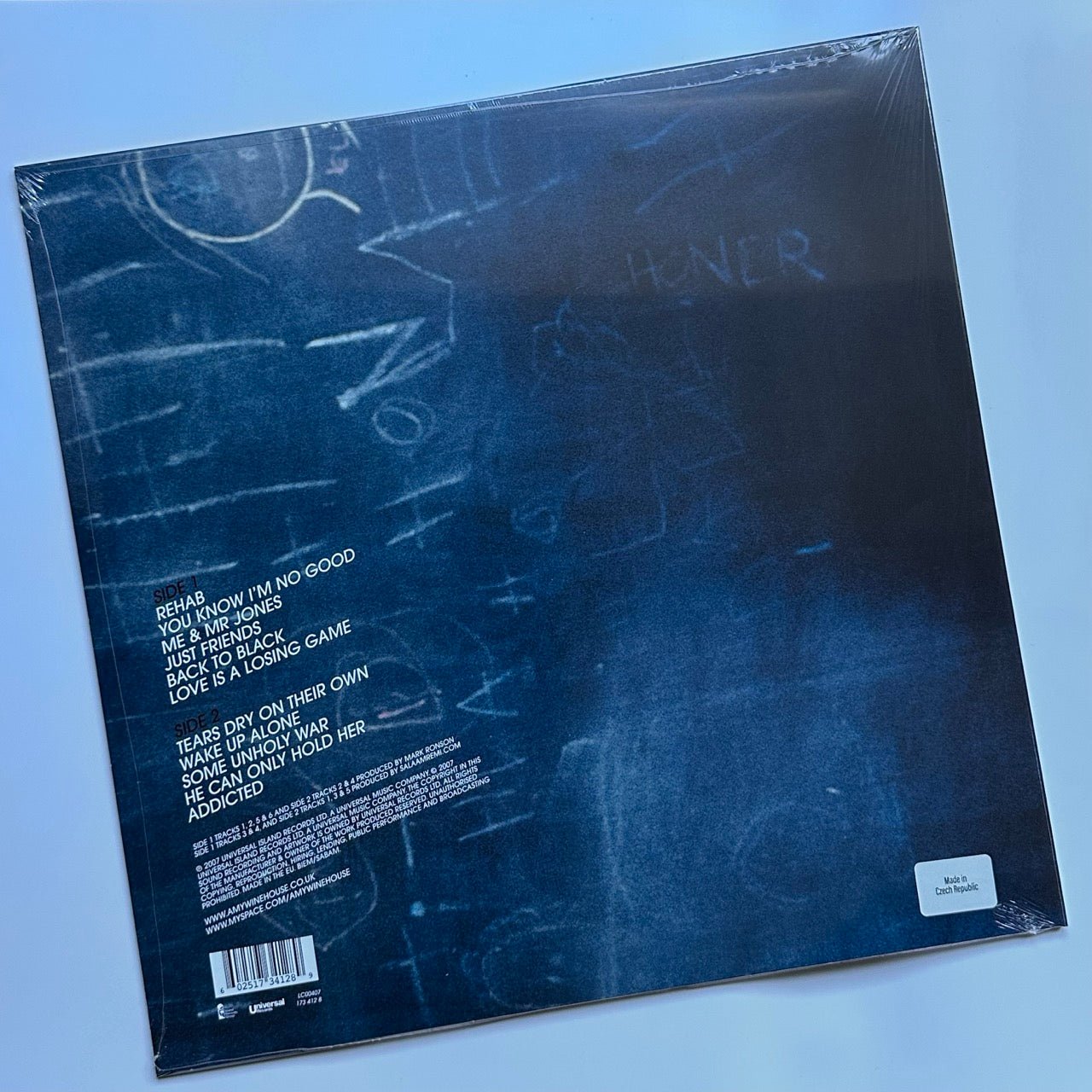 amy winhouse back to black record back cover