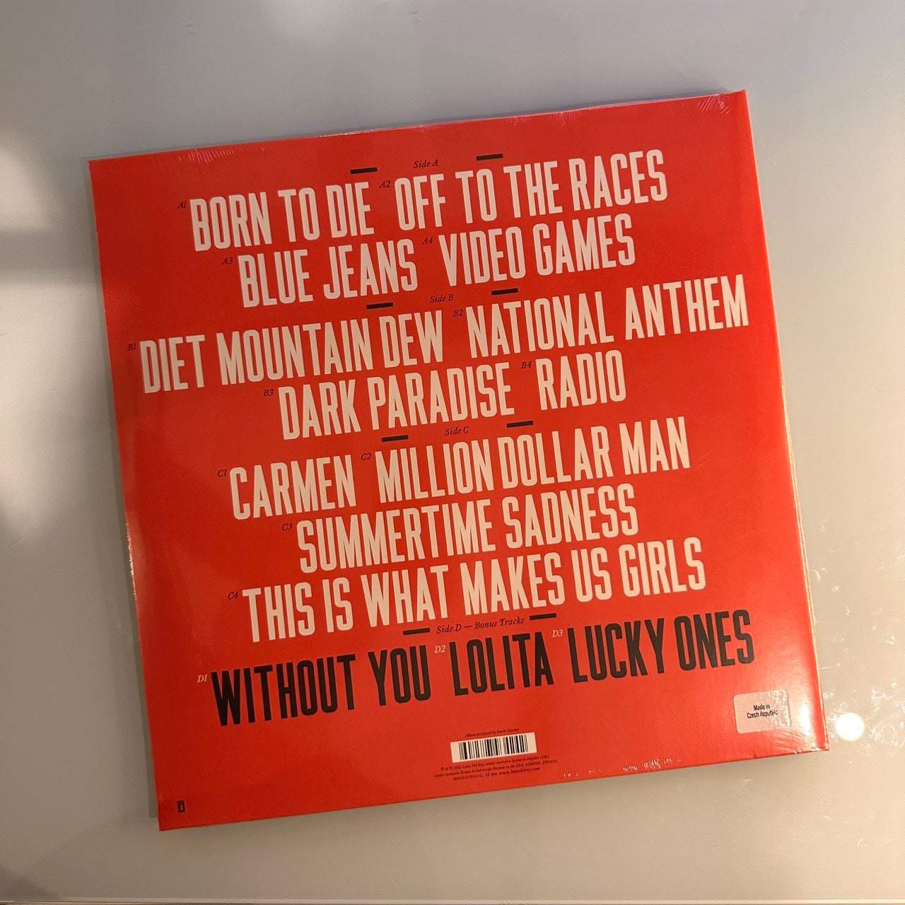 lana del rey born to die gatefold back