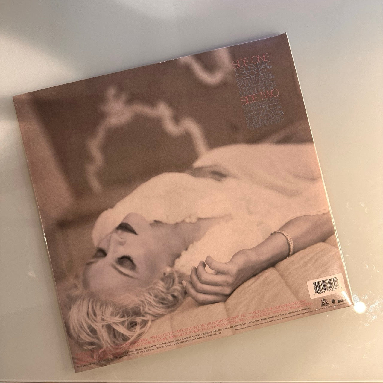 madonna bedtime stories silver LP back 