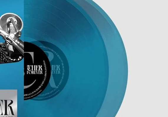 Cher - Forever - 2xLP Sea Blue Vinyl close record 