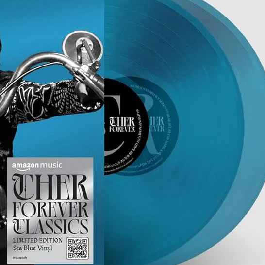 Cher - Forever - 2xLP Sea Blue Vinyl label detail