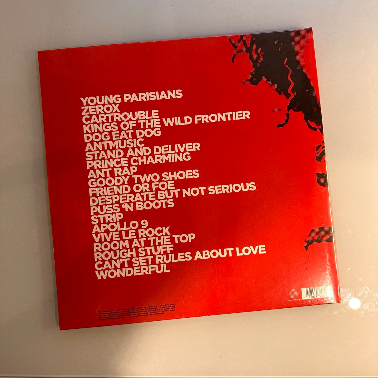 adam ant singles record back cover 