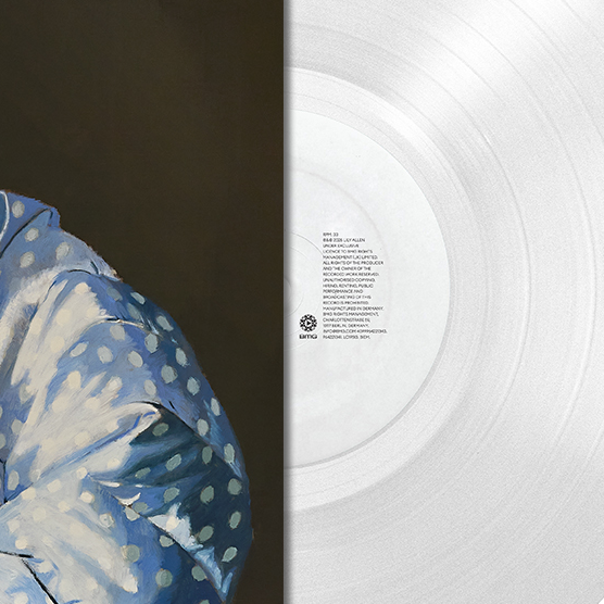 LILY ALLEN - West End Girl, limited edition crystal clear vinyl label detail