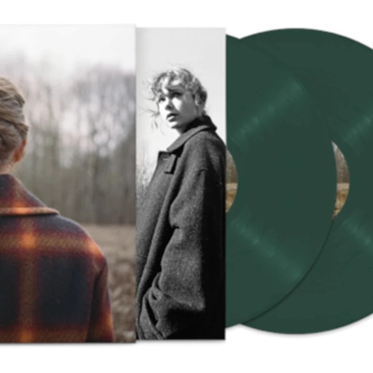 TAYLOR SWIFT - Evermore Deluxe Edition gatefold green vinyl vinyl contents detail