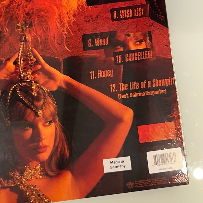 Taylor Swift - The Life Of A Showgirl, Sweat And Vanilla Perfume Portofino Orange Glitter Vinyl