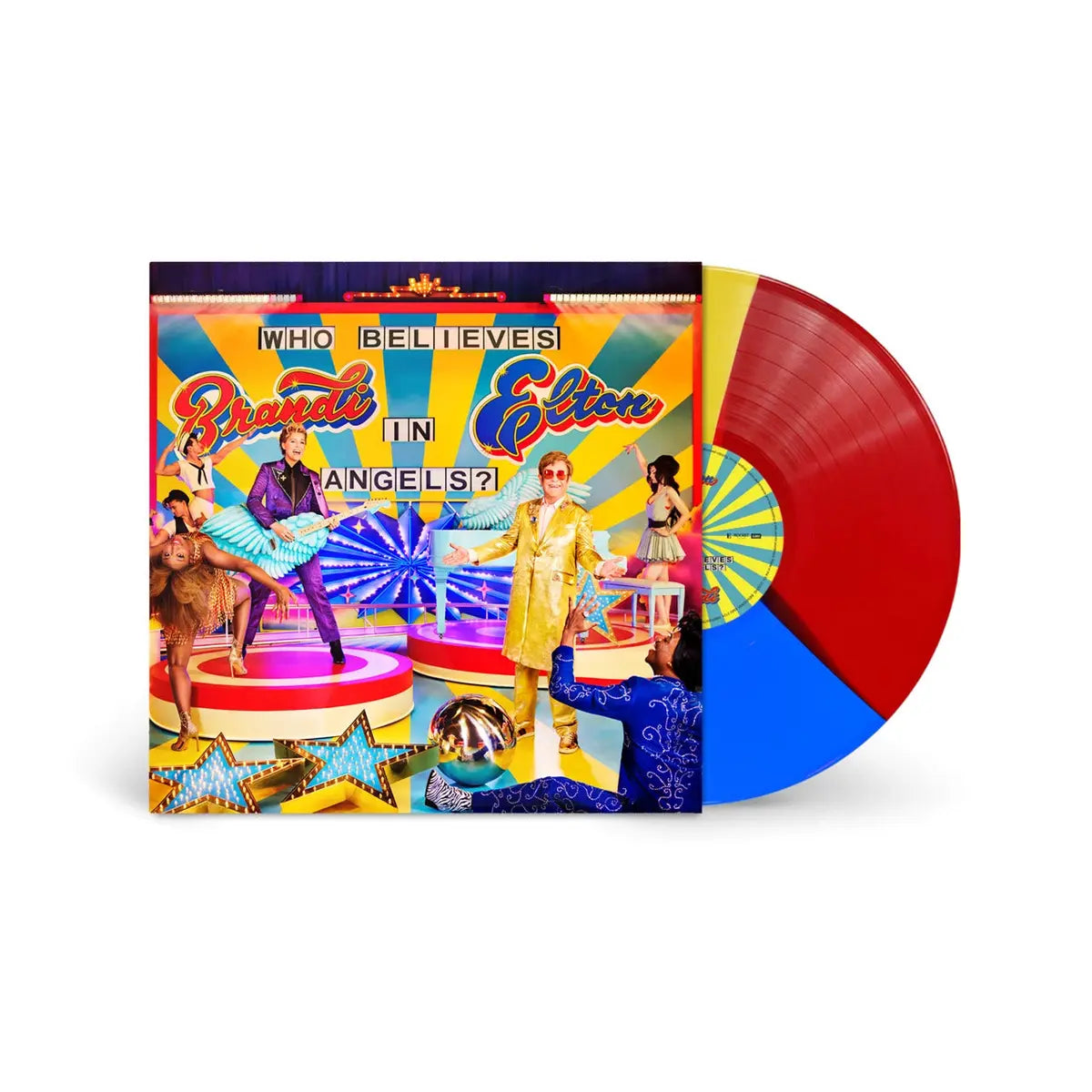 Elton John + Brandi Carlile Who Believes Angels Gatefold Red Yellow & Tri Coloured Vinyl Lp + Booklet