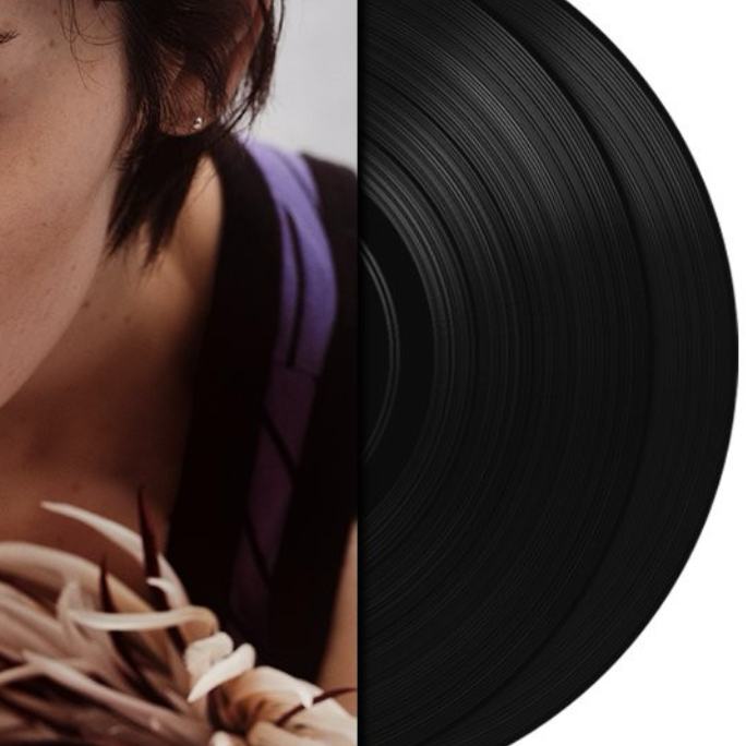 Gracie Abrams - Daughter From Hell, Black Vinyl close up record 