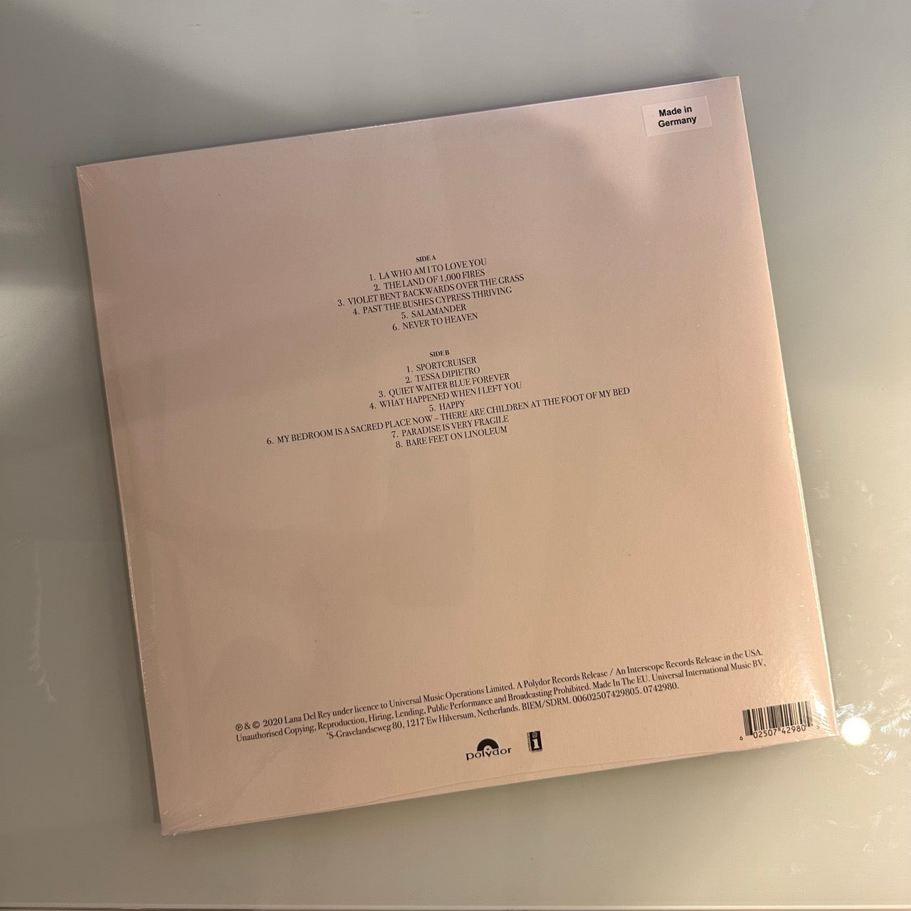 Lana Del Rey - Violet Bent Backwards Over The Grass, Vinyl