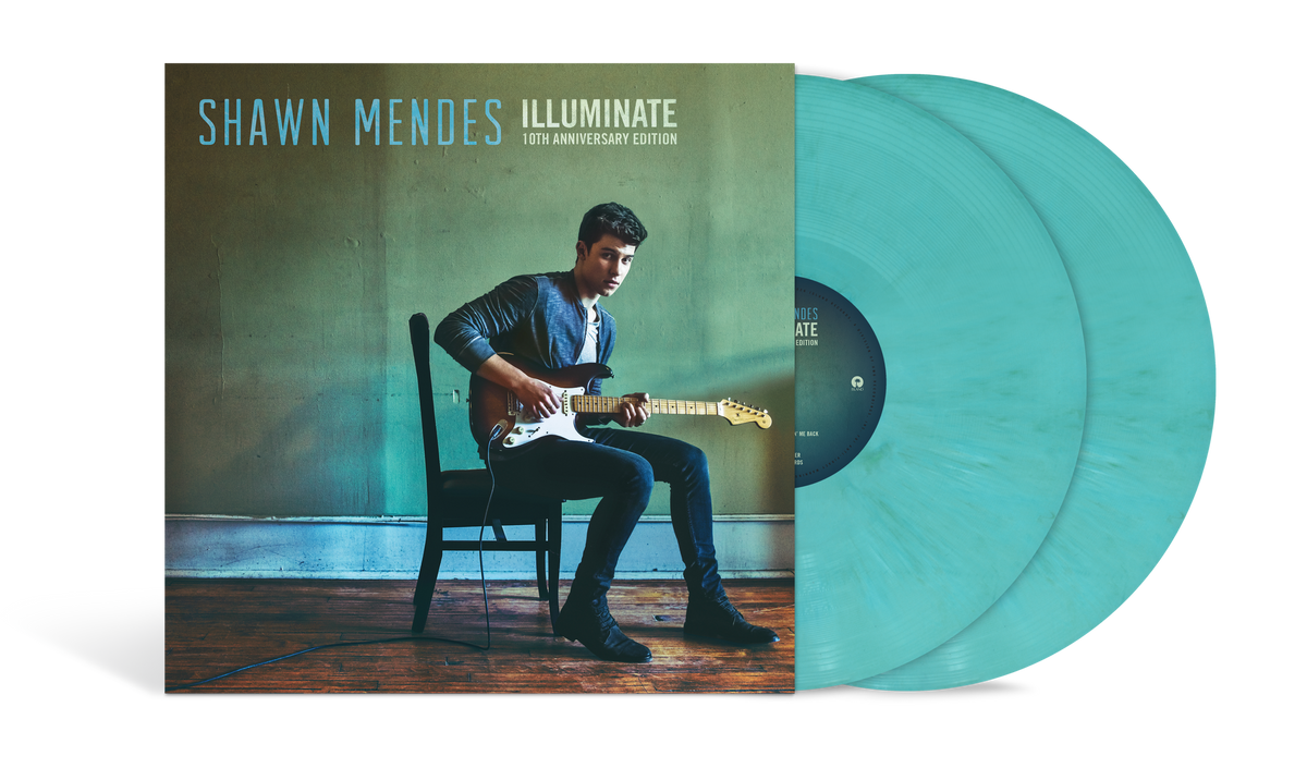 Illuminate 10-Yr Anniversary, 2xLP Translucent Aqua Vinyl by Shawn Mendes