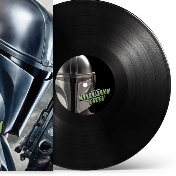 Star Wars - The Mandalorian and Grogu, Original Score, Black Vinyl LP close up 