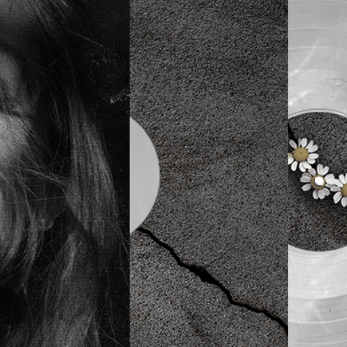 Ariana Grande - Petal, translucent pearly standard vinyl contents detail