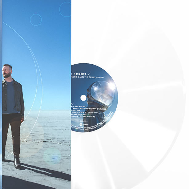 The Script - The User's Guide to Being Human, Transparent Clear EcoRecord Vinyl label zoom