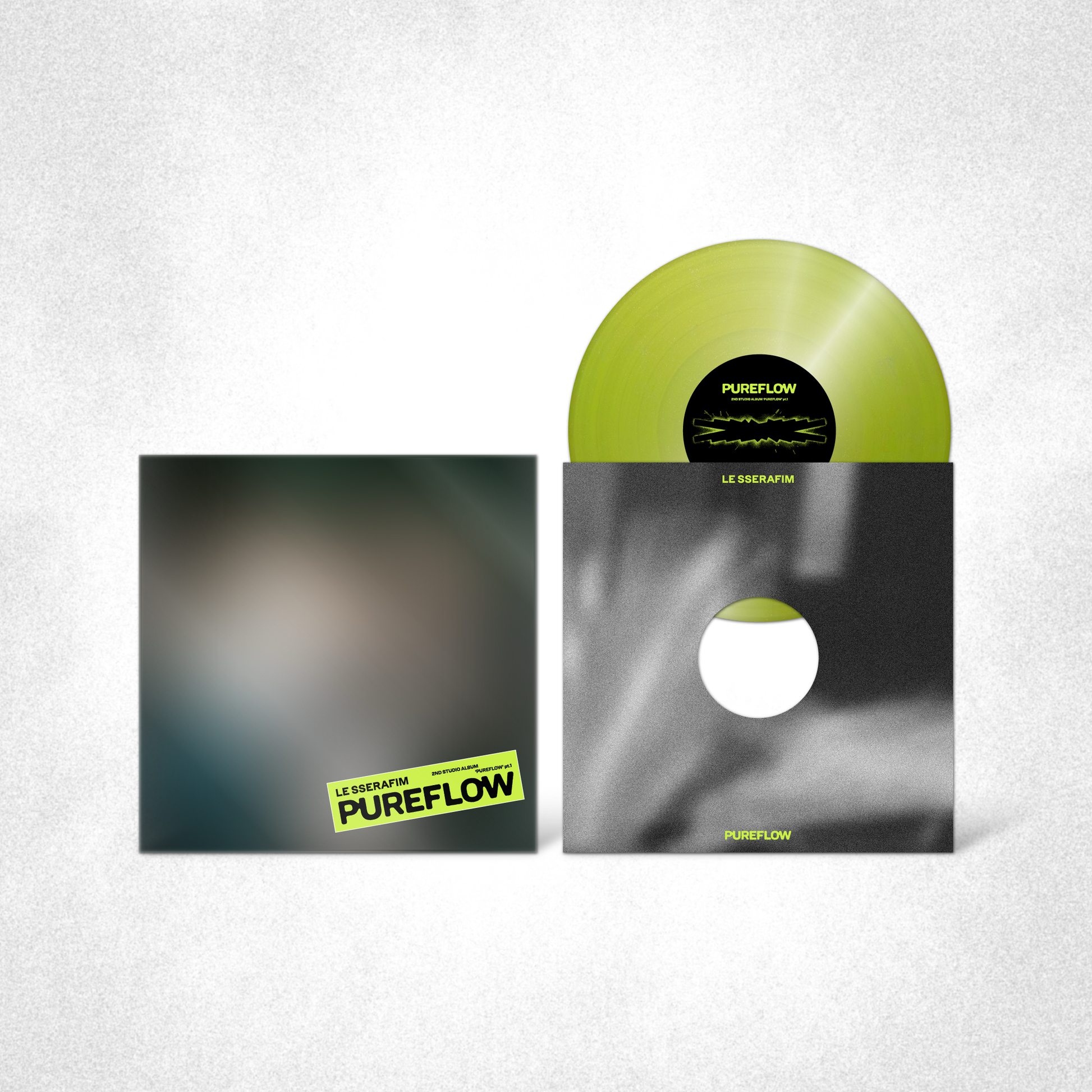 Le Sserafim - Pureflow Pt. 1, Limited Edition Electric Yellow Glitter Vinyl