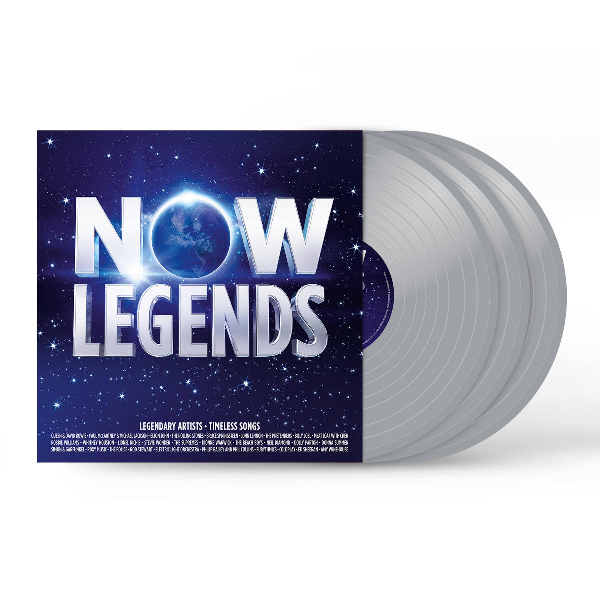 NOW - Legends, Various Artists, 3xLP Silver Vinyl