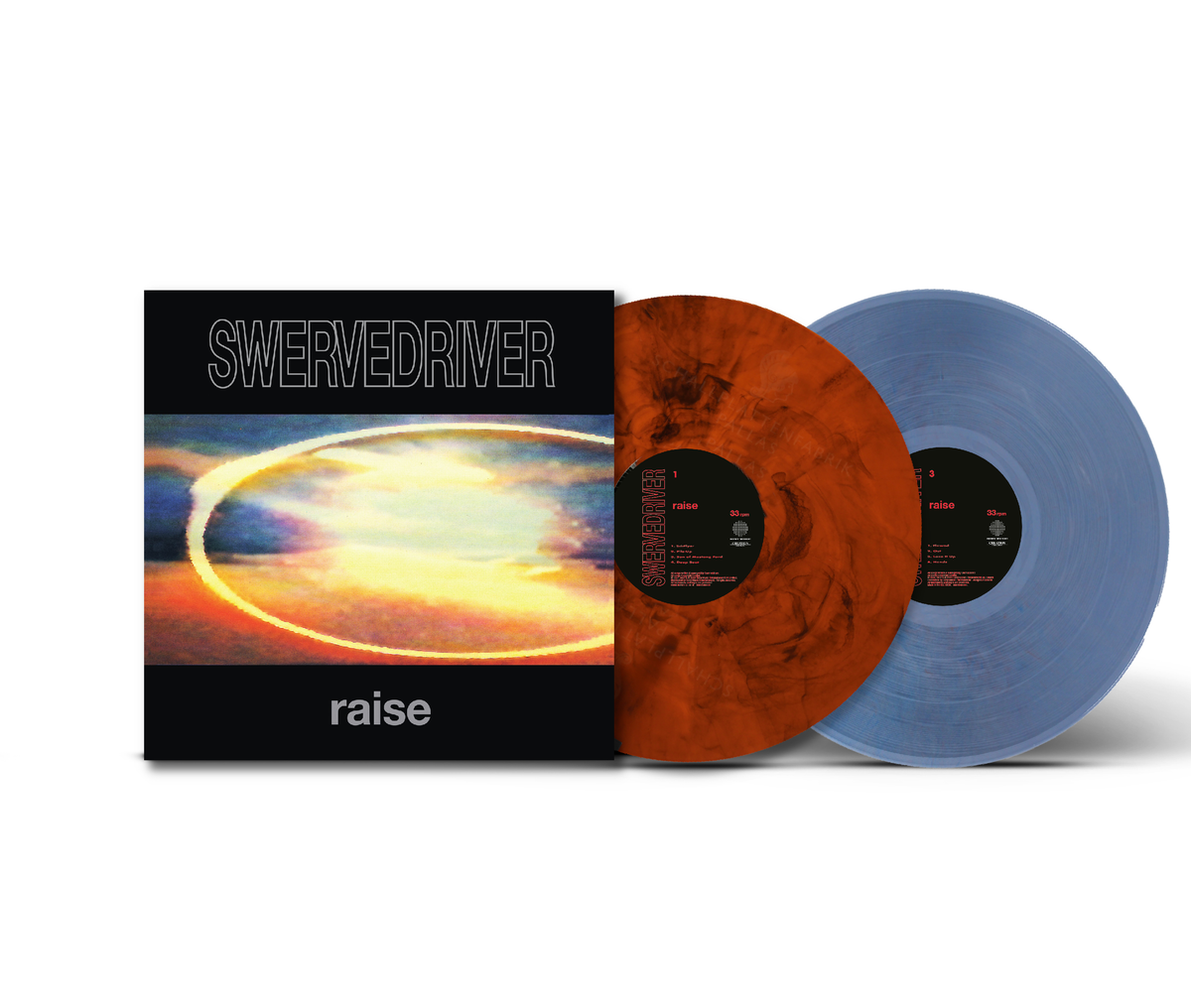 Raise (35th Anniversary) 2xLP Neon Orange & Clear Blue Vinyl by Swervedriver