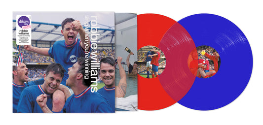 Sing When You're Winning, National Album Day 2026, 2xLP Red & Blue Vinyl, by Robbie Williams with sticker