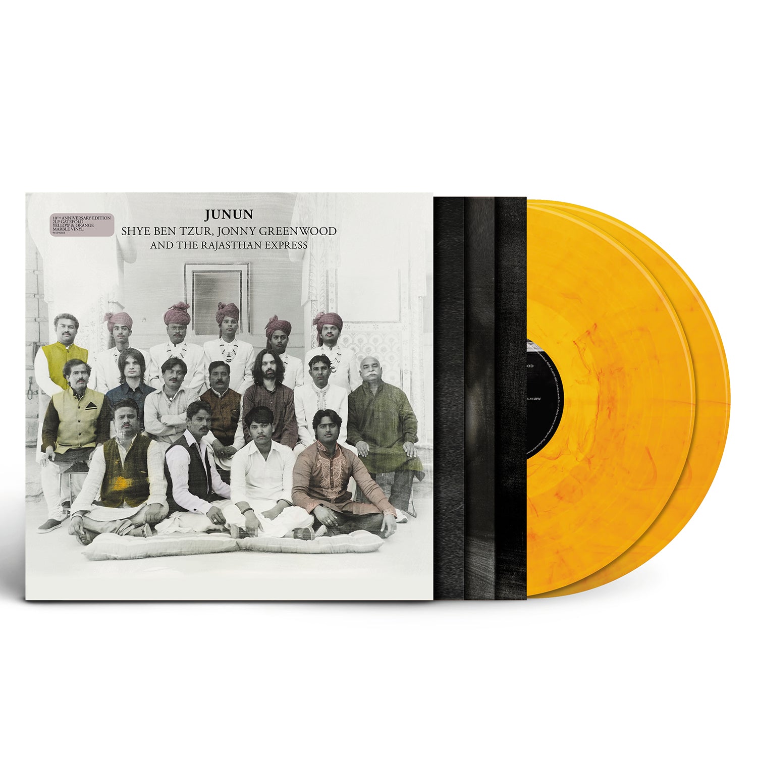 SHYE BEN-TZUR & JONNY GREENWOOD & THE RAJASTHAN EXPRESS - Junun, Limited Edition 2xLP Gatefold Yellow & Orange Marble Vinyl with booklet *PRE-ORDER*