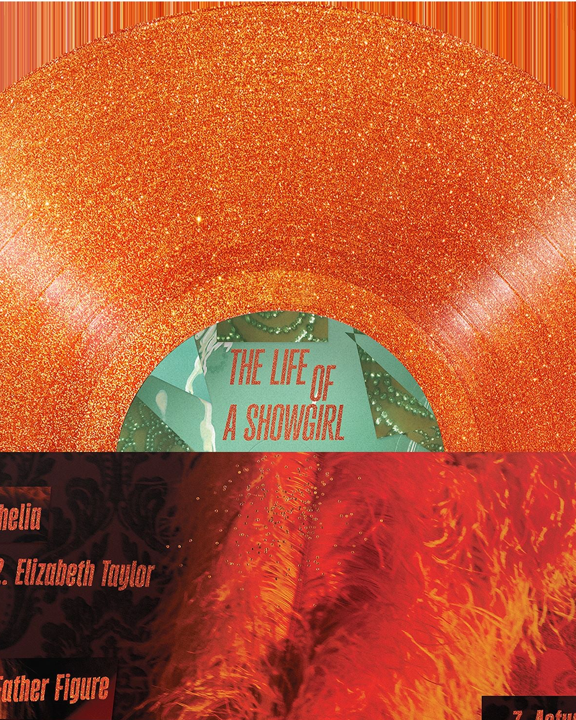 Taylor Swift - The Life Of A Showgirl, Sweat And Vanilla Perfume Portofino Orange Glitter Vinyl