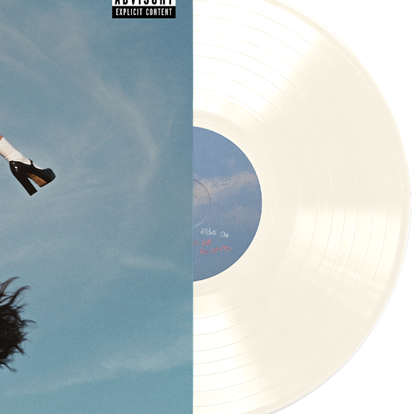 Olivia Rodrigo - You Seem Pretty Sad For A Girl So In Love, Indies Exclusive 'Hope Like Snow’ White Vinyl close up 