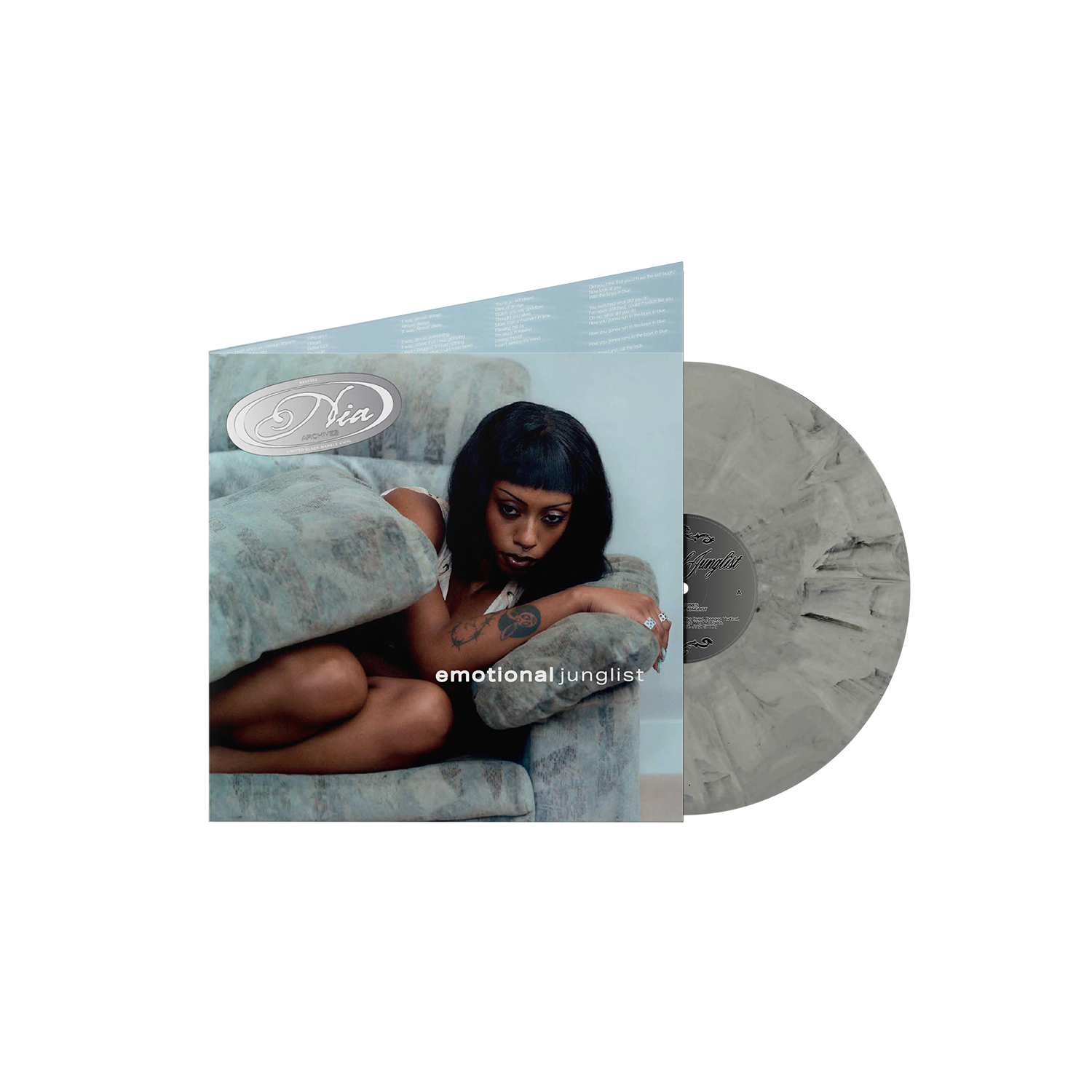 Nia Archives - Emotional Junglist, Indies Black + White Marble Vinyl front