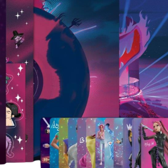 KPop Demon Hunters -  Soundtrack Anniversary Edition, Indies Exclusive Ltd Edition Sodalite Splatter Vinyl contents detail